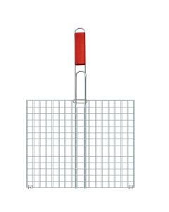 Barbecue rack, 35x26x61 cm, metal, wooden holder, 1 piece