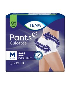 Sanitary napkins, Tena, pants, plus, medium, night, x12, 1 pack