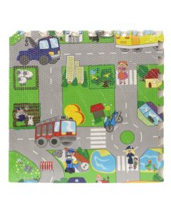 Puzzle carpet for children, city design, 60x60 cm, 1 pack