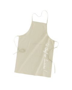 Kitchen apron, cotton, beige, 60x84 cm, 1 piece