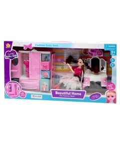 Lodër për fëmijë, Beautiful Home, plastikë, 66x33x10 cm, rozë, 1 copë