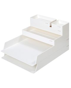 Organizues tavoline, Deli NU, plastike, 32.4×23.9×4.5cm, e bardhe, 1 cope