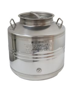 Stainless steel can for oil, 30 lt, 1 piece