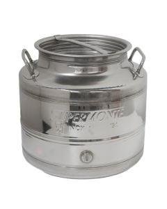 Stainless steel can for oil, 15 lt, 1 piece