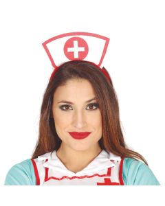 Mini kapele infermiere, halloween, e bardhë/kuqe, poliestër, 1 copë