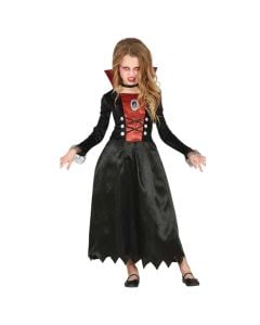Halloween costume for girls, Vampire, 5-6 years, polyester, 1 piece