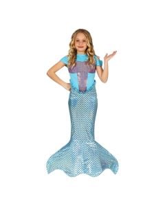 Halloween costume for girls, Mermaid, 7-9 years, polyester, 1 piece