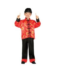 Kostum halloween për fëmijë djem, Chinese, 5-6 vjec, poliestër, 1 copë