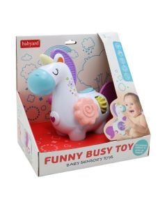 Lodër për bebe, Unicorn, me muzikë, +6 muajsh, 24x15.6x23.8 cm, 1 copë