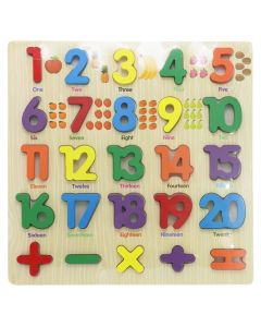 Children's toy, wooden numbers, mixed, 30 cm, 1 piece