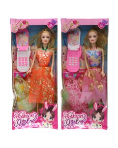 Children's toy, doll, with accessories, 28 cm, mixed, 1 piece