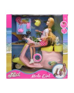 Children's toy, doll with motorbike, 28 cm, mixed, 1 piece