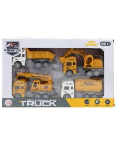 Children's toy, construction car, yellow, 4 pieces, 1 pack
