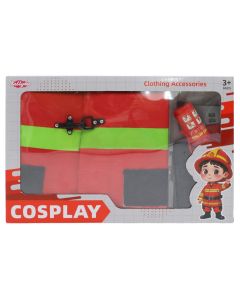 Children's toy, firefighter uniform and accessories, polyester, 1 piece
