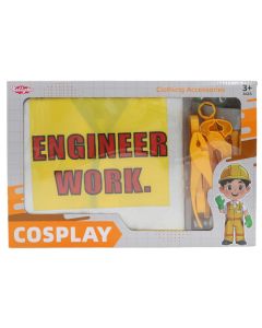 Children's toy, construction engineer uniform and accessories, polyester, 1 piece