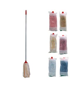 Cleaning swab with stick, microfiber, 120 cm, mixed, 1 piece