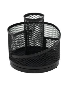 Rolling pen organizer, metal, black, 14x12 cm, 1 piece