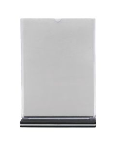 Menu holder, plastic, black and transparent, A4, 1 piece