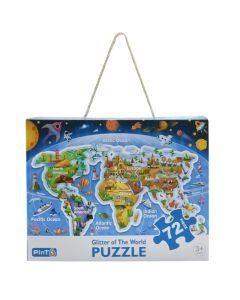 Puzzle për fëmijë, harta e botës, 72 pjesë, 1 copë