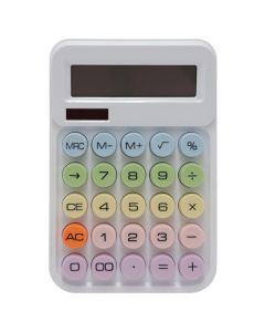 Calculator, solar, various colors, 11x17 cm, 1 piece