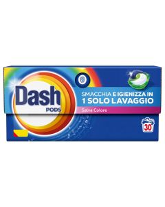 Detergjent kapsulë për rrobat, Dash, Salva Colore, 30 kapsula, 1 pako