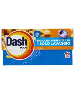 Detergjent kapsulë për rroba, Dash, Ambra, 30 kapsula, 1 pako