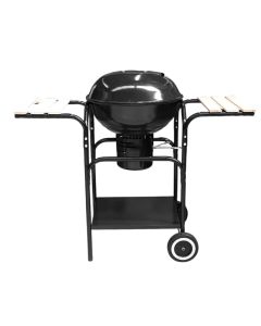 Charcoal barbecue, enameled/wooden, 106x45.8x96 cm, D45.8, black, 1 piece