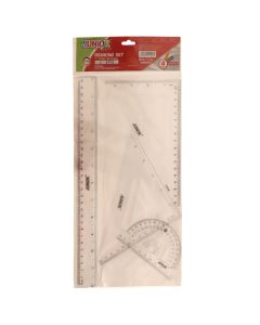 Ruler set, Junior Vita, plastic, transparent, 4 pieces, 1 pack