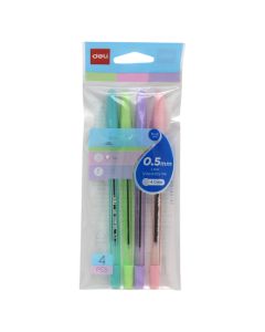 Pen, Deli, Ballpoint, 0.7mm, 4 pieces, 1 pack