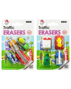 Rubber set, Math, Traffic, 4 pieces, 1 pack