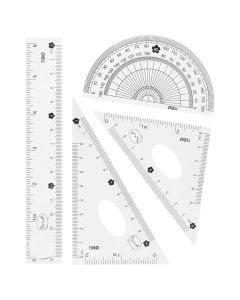 Ruler set, Deli, miYou, 15 cm, 4 pieces, 1 pack
