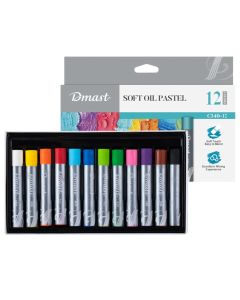 Oil pastel paints, Deli, Dmast, 12 colors, 1 pack