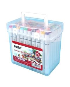 Marker, Foska, alcohol ink, double tip, 1-7 mm, 60 colors, 1 piece