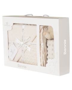 Baby blanket and bear, Cangaroo, beige, 75x100 cm, 1 piece