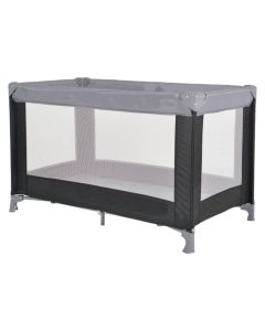 Krevat portativ për fëmijë, Solo, 1 nivel, gri, 120x60 cm, 1 copë