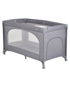 Krevat portativ për fëmijë, Uno, 1 nivel, gri, 120x60 cm, 1 copë