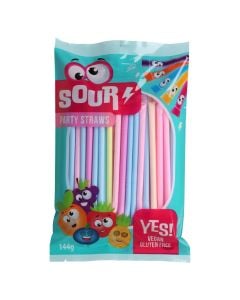 Sweets, Sour party Straws, mixed, 1 piece