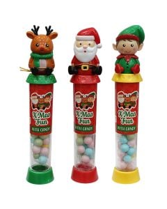 Sweets, Funny Christmas tubes, mixed, 1 piece