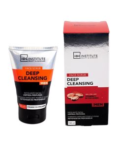 Facial scrub for men, IDC Institute, deep cleansing, Vitamin C and collagen, 100 ml, 1 piece