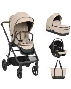 Baby carriage set, Kikka Boo, Mia, 3 in 1, beige, 0-22 kg, 1 piece
