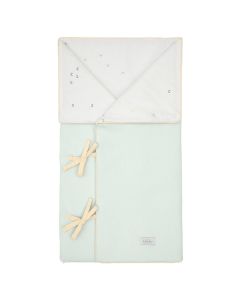Baby swaddle, Kikka Boo, Sleepy Sheep, cotton, 90x68 cm, mint, 1 piece