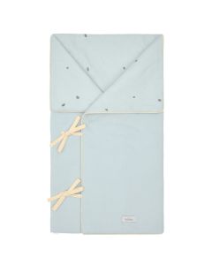 Baby blanket/sleeping bag, Kikka Boo, Stripy Friends, cotton, 90x68 cm, blue, 1 piece