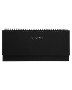 Desk calendar 2026, 128 pages, 30x10 cm, black, 1 piece