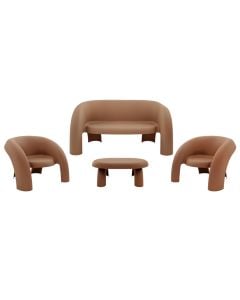 Set outdoor, Serenity, PP, ngjyre terra, kolltuku 100x92x75 cm, sofa 158x92x75 cm, tavolina 101x76x40.5 cm