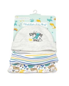 Baby hats, Cangaroo, mixed blue, 3 pieces, 1 pack