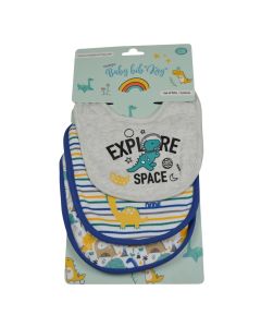 Baby bibs, Kangaroo, 3 pieces, mixed blue, 1 pack