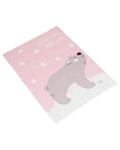 Blanket for children, Cangaroo, Dreamy bear, pink, 75x100 cm, 1 piece