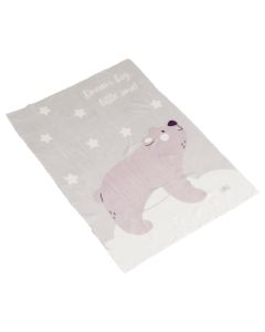 Baby blanket, Cangaroo, Dreamy Bear, 75x100 cm, gray, 1 piece