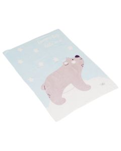 Baby blanket, Cangaroo, Dreamy bear, 75x100 cm, blue, 1 piece