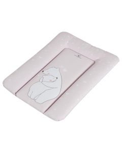 Baby changing mat, Cangaro, Bears, PVC + polyester, 50x70 cm, pink, 1 piece